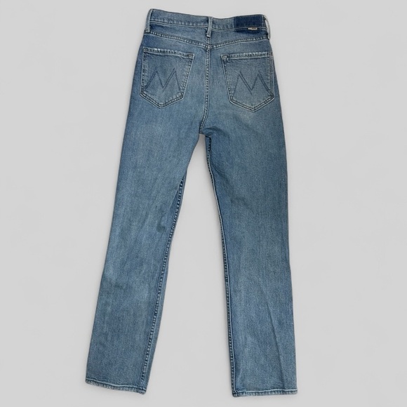 Mother Superior High Waisted Rider Flood Distressed Jeans Wild and Wicked 26 - Picture 3 of 10